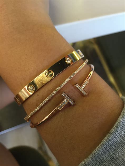 cartier stacking bracelets|cartier bracelet combination.